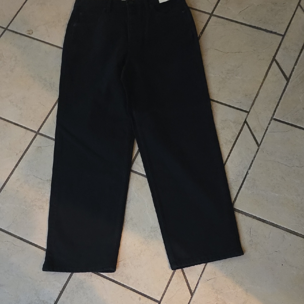 Classic Black Straight-Leg Pants